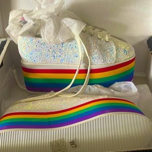 Dollskill sneaker rainbow platforms